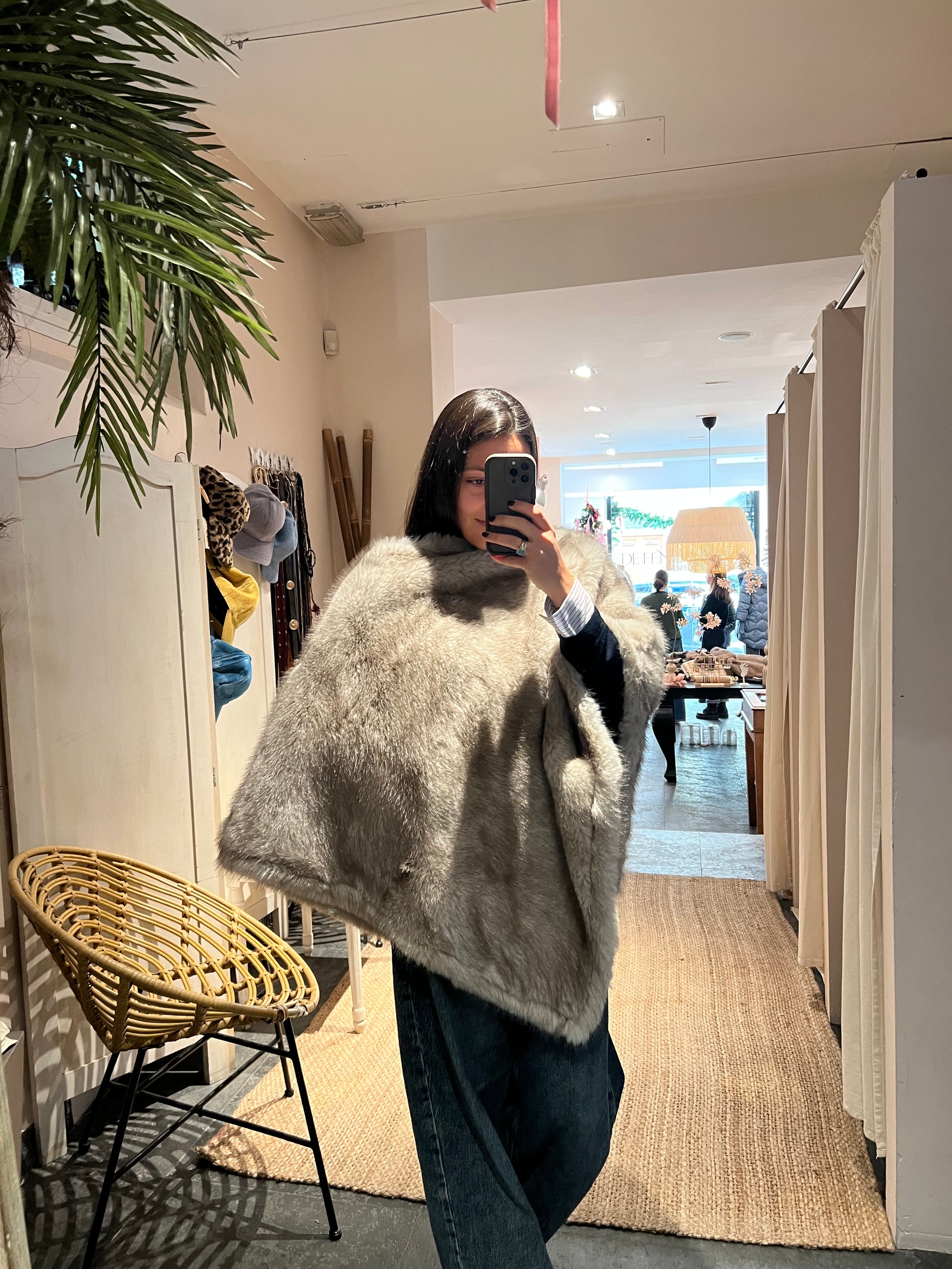 FURRY PONCHO